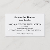 Elegant Logo Yoga Visitekaartje (Achterkant)