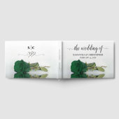 Elegant Long Stemmed Emerald Green Roos Wedding Gastenboek (Volledig)