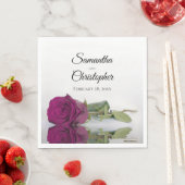 Elegant Long Stemmed Magenta Cassis Roos Wedding Servet (Insitu)
