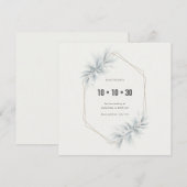 Elegant Loofwerk Modern Save The Date (Voorkant / Achterkant)