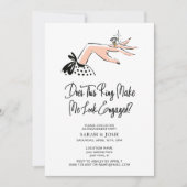 Elegant Look Betrokken Kalligrafie Script Verlovin Kaart (Voorkant)