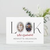 Elegant "Look Who's Graduated!" Photo Graduation  (Staand voorkant)