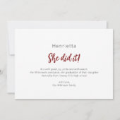 Elegant "Look Who's Graduated!" Photo Graduation  (Achterkant)