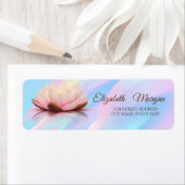 Elegant Lotus Abstract Holographic Address Label (Insitu)