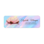 Elegant Lotus Abstract Holographic Address Label (Voorkant)