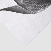 Elegant Lotus Black en White Floral Moiré Minimal Tissuepapier (Detail)