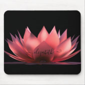 Elegant Lotus Black - Gepersonaliseerd Muismat (Voorkant)