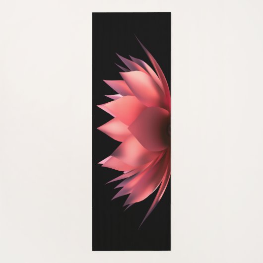 Elegant Lotus Black Yogamat (Achterkant)