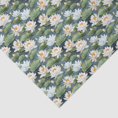 Elegant Lotus bloem tegelpatroon Tissuepapier (Detail)