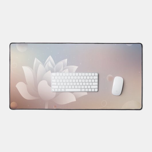 Elegant Lotus Bloom Desk Mat (Keyboard & Muis)