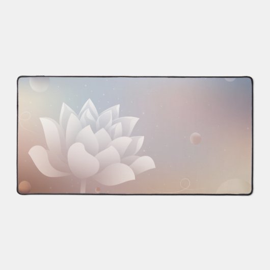 Elegant Lotus Bloom Desk Mat (Voorkant)