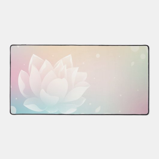 Elegant Lotus Bloom Desk Mat (Voorkant)