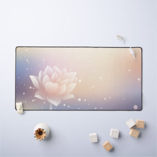 Elegant Lotus Bloom Desk Mat