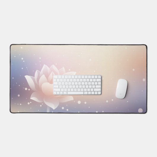 Elegant Lotus Bloom Desk Mat (Keyboard & Muis)