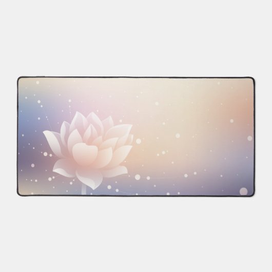 Elegant Lotus Bloom Desk Mat (Voorkant)
