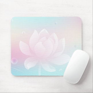 Elegant Lotus Bloom Soft Gradient Mouse Pad Muismat
