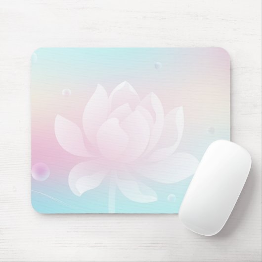 Elegant Lotus Bloom Soft Gradient Mouse Pad Muismat (Met muis)