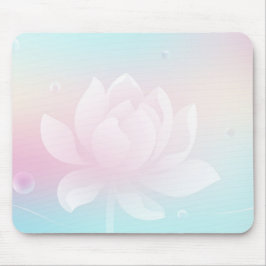 Elegant Lotus Bloom Soft Gradient Mouse Pad Muismat