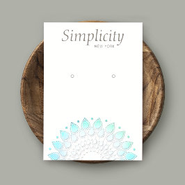 Elegant Lotus Floral Earring Display Card Visitekaartje