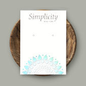 Elegant Lotus Floral Earring Display Card Visitekaartje