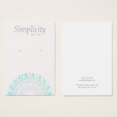 Elegant Lotus Floral Earring Display Card Visitekaartje (Voorkant /achterkant)