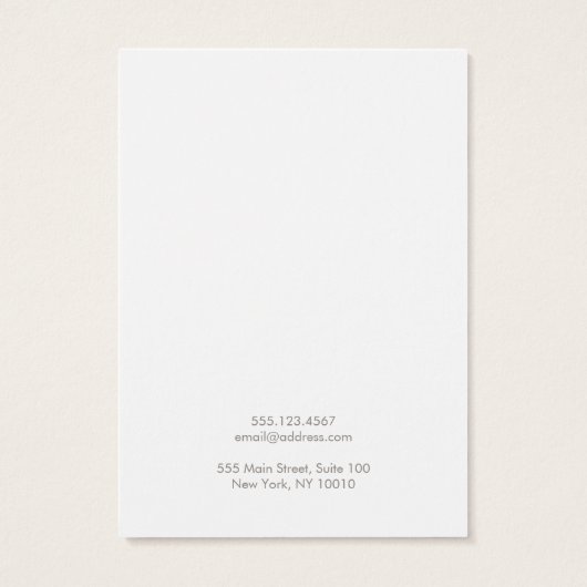 Elegant Lotus Floral Earring Display Card Visitekaartje (Achterkant)