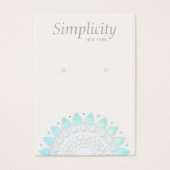 Elegant Lotus Floral Earring Display Card Visitekaartje (Voorkant)