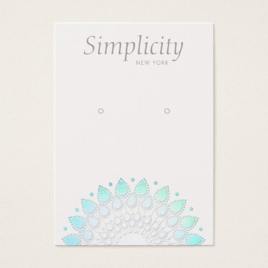 Elegant Lotus Floral Earring Display Card Visitekaartje (Voorkant)