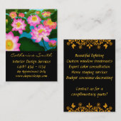 Elegant Lotus Floral Visitekaartje (Voorkant / Achterkant)