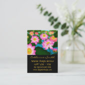 Elegant Lotus Floral Visitekaartje (Staand voorkant)