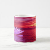 Elegant Lotus Flower at Sunset on Water Coffee Cup Koffiemok (Center)