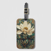 Elegant Lotus Flower  Bagagelabel (Voorkant (verticaal))