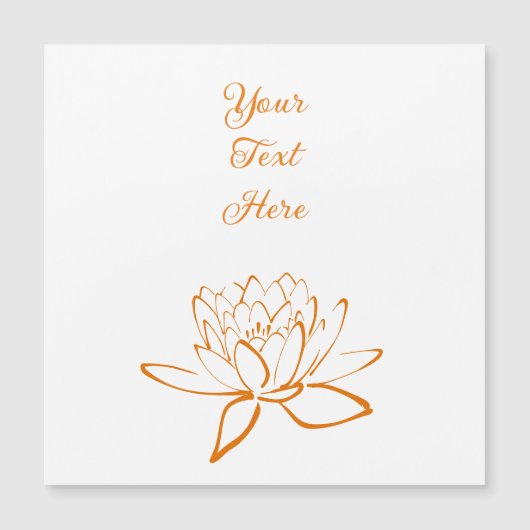 Elegant Lotus Flower Custom Magnetische Uitnodiging (Voorkant)