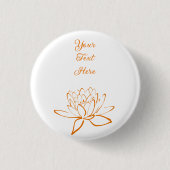 Elegant Lotus Flower Custom Ronde Button 3,2 Cm (Voorkant)