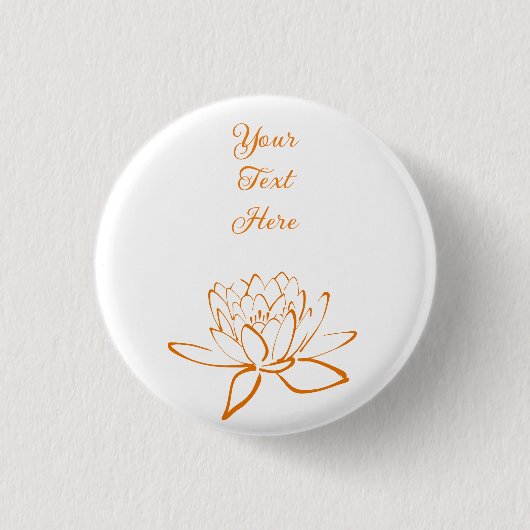 Elegant Lotus Flower Custom Ronde Button 3,2 Cm (Voorkant)