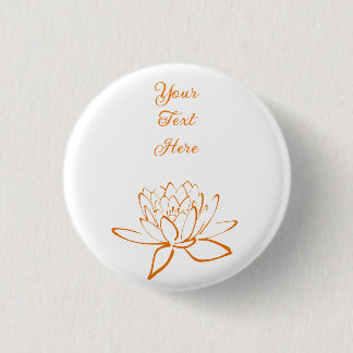 Elegant Lotus Flower Custom Ronde Button 3,2 Cm