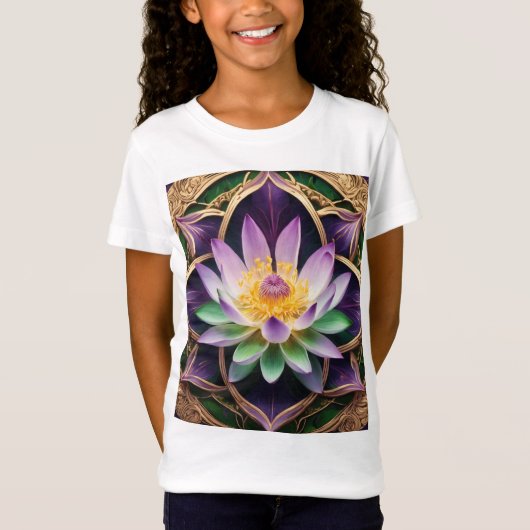 "Elegant Lotus Flower Digital Art T-shirt" T-shirt (Voorkant)
