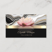 Elegant Lotus Flower Gold Marble Yoga Visitekaartje (Voorkant)