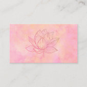 Elegant Lotus Flower Illustratie lichtroze Visitekaartje (Voorkant)