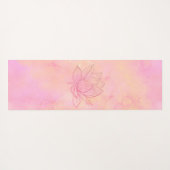 Elegant Lotus Flower Illustratie lichtroze Yogamat (Achterkant (horizontaal))