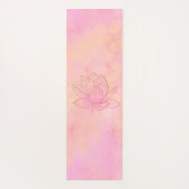 Elegant Lotus Flower Illustratie lichtroze Yogamat (Achterkant)
