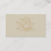 Elegant Lotus Flower Illustration Yoga Visitekaartje (Voorkant)