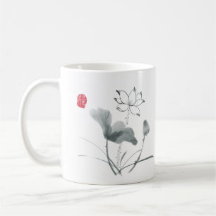 Elegant Lotus Flower Inspirerend Quote schilderen Koffiemok