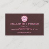 Elegant Lotus Flower Logo Yoga Brown Achtergrond Visitekaartje (Achterkant)