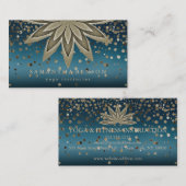 Elegant Lotus Flower Logo Yoga Confetti Visitekaartje (Voorkant / Achterkant)