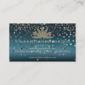 Elegant Lotus Flower Logo Yoga Confetti Visitekaartje (Achterkant)