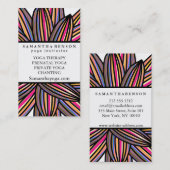 Elegant Lotus Flower Logo Yoga Healing Health Visitekaartje (Voorkant / Achterkant)