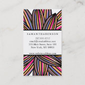 Elegant Lotus Flower Logo Yoga Healing Health Visitekaartje (Achterkant)