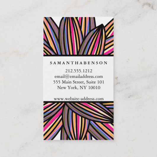 Elegant Lotus Flower Logo Yoga Healing Health Visitekaartje (Achterkant)