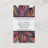 Elegant Lotus Flower Logo Yoga Healing Health Visitekaartje (Voorkant)